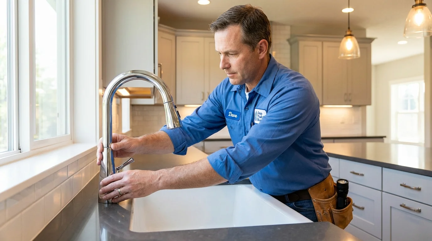 Kitchen faucet installation by Johns Plumbing LLC in Papillion
