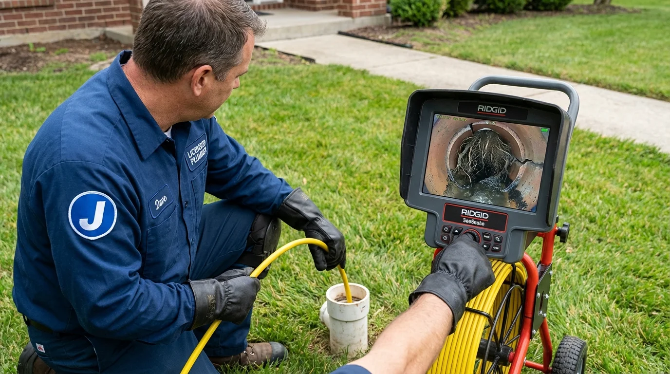 Sewer camera inspection being performed by Johns Plumbing LLC in Papillion